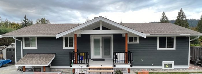 Siding ocean deep hardie house exterior installation elevation left side colors blue wheaton james 2020 contractors colonial houses google search